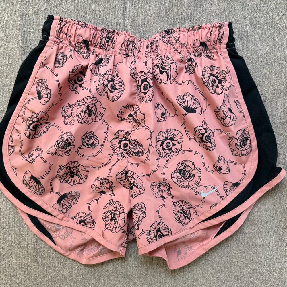 Nike Pink Floral Athletic Shorts